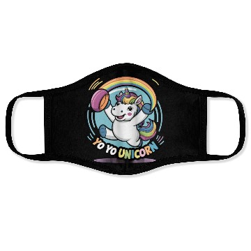 Discover Funny YoYo Unicorn Rainbow Skill Face Masks