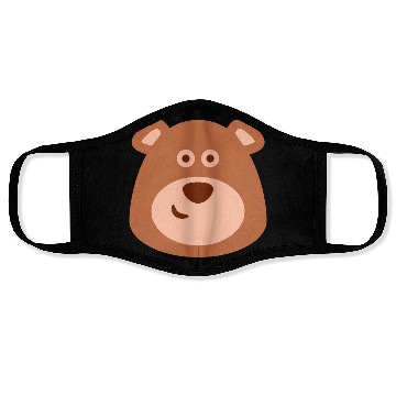 Discover Cute Smiling Bear, Funny, Cartoon Face Masks