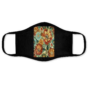 Discover Timeless Blossoms: A Vintage Floral Tapestry Face Masks
