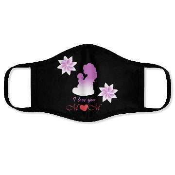 Discover I love you mom Face Masks