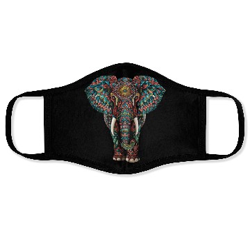 Discover Elephant Mandala for a Art lover Elephant fan Face Masks