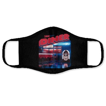 Discover 50s retro Diner good times Face Masks