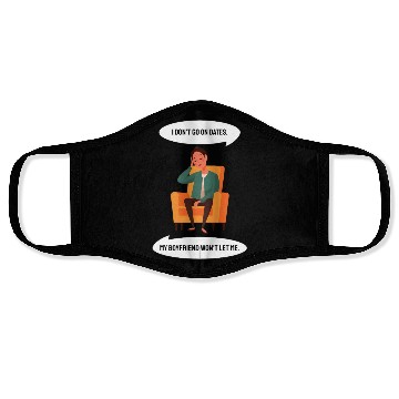 Discover Sad woman sitting in an armchai Face Masks