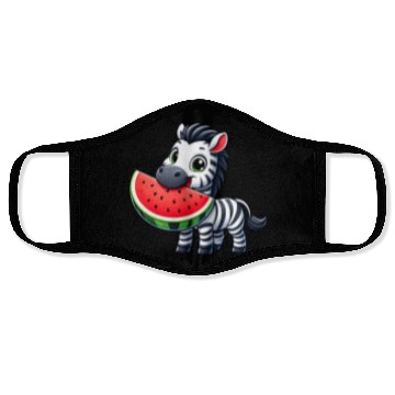 Discover Zebra melon watermelon fruit fruity Face Masks