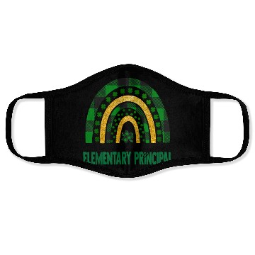 Discover One Lucky Elementary Principal Rainbow St Patricks Face Masks