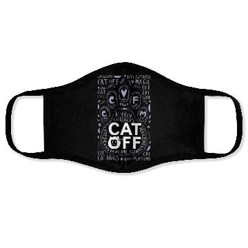 Discover Cat Paw typography Face Masks