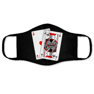 Discover Two cards Blackjack Face Masks