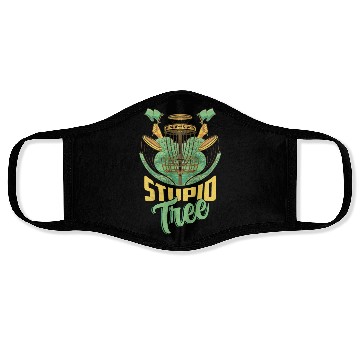 Discover Stupid Tree Frisbee Disc Golf Face Masks