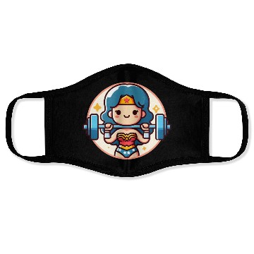 Discover gym girl exercise Face Masks
