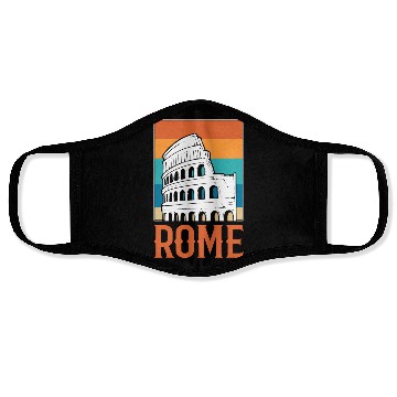 Discover Rome Italy Vintage Museum Curator Face Masks