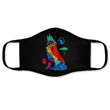 Discover Majestic Wolf Howling in its Vibrant Habitat Face Masks