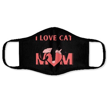 Discover I Love Cat Mom Cats Lover Face Masks