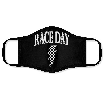 Discover Race Day Checkered Face Masks