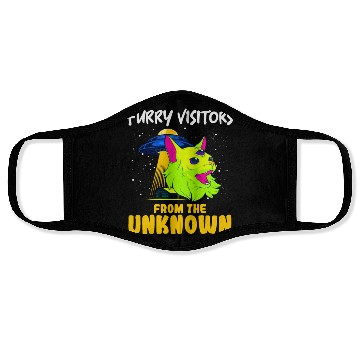 Discover Cat Alien, Aliens, UFO, UAP, Space Unknown Flight Face Masks