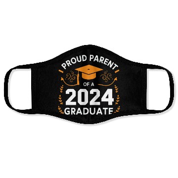 Discover proud parent of a 2024 graduate Face Masks