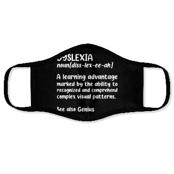 Discover Dyslexia Noun Definition Dyslexia Apraxia Face Masks
