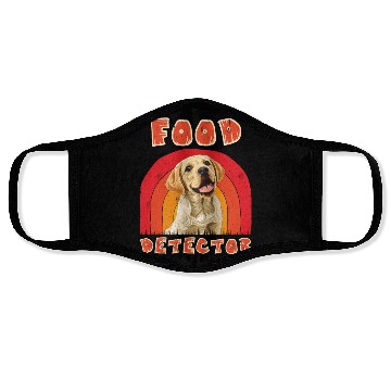 Discover Labrador Lovers FOOD DETECTOR Funny Labrador Face Masks
