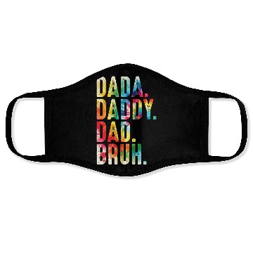 Discover Dada Daddy Dad Bruh Tie Dye Father Day Face Masks