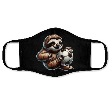 Discover Sloth Soccer Player Cute Sports Ball Design Face Masks