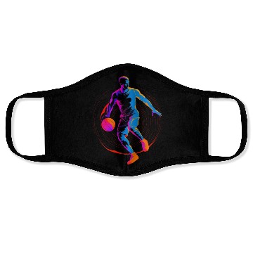 Discover Basketball Player Artwork Face Masks