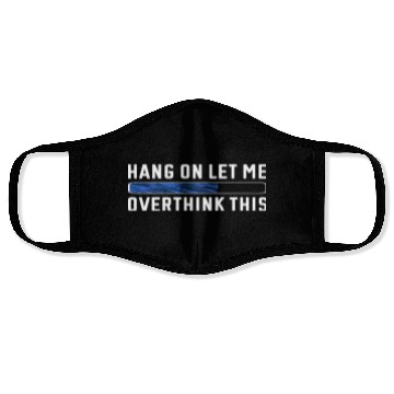 Discover Professional Overthinker Funny Anxiety Introverts Face Masks