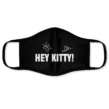Discover Hey kitty title Black Face Masks