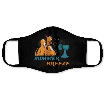 Discover Summer Breeze with funny dogs Face Masks