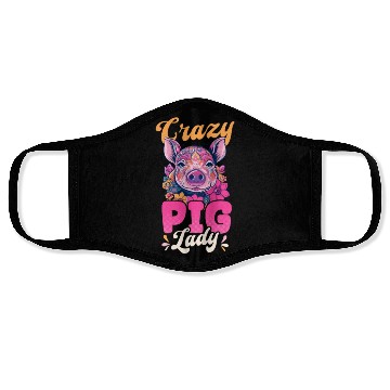 Discover Pig Farmer Crazy Pig Lady Face Masks