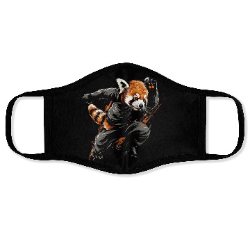 Discover Red panda runs fast Face Masks