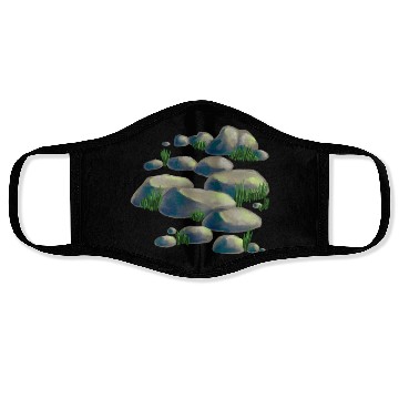 Discover Serene Stones: A Watercolor Landscape Face Masks