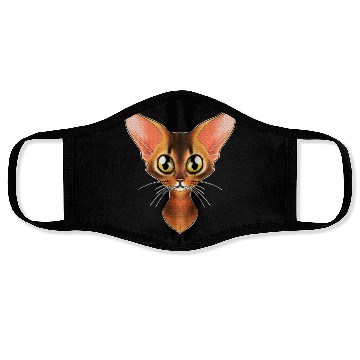 Discover Cat Lover I Cat Face I Abyssinian Cat Face Masks