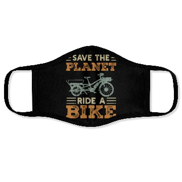 Discover Save The Planet Cargo Bicycle Cargobike Face Masks