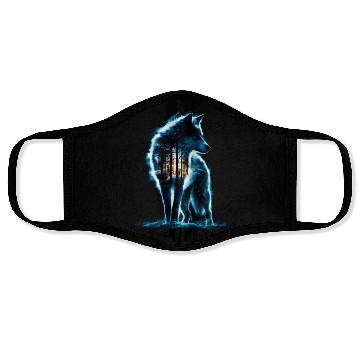 Discover Majestic Wolf Through The Mysterious Forest Face Masks