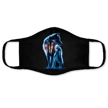 Discover Majestic Wolf Through The Mysterious Forest Face Masks