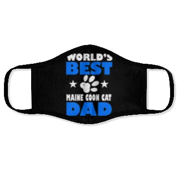 Discover World's Best Maine Cat Dad Owner Lover Face Masks