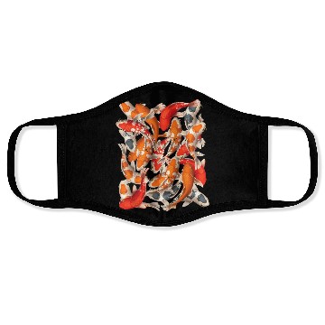 Discover Japanese Asian Koi Fish Carp Nishikigoi Fish Art T Face Masks