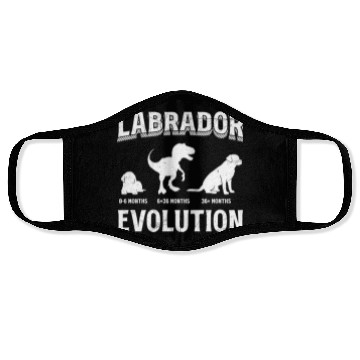 Discover Labrador EVOLUTION Labrador Lovers Funny Face Masks