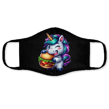 Discover Unicorn Hamburger Cheeseburger Face Masks