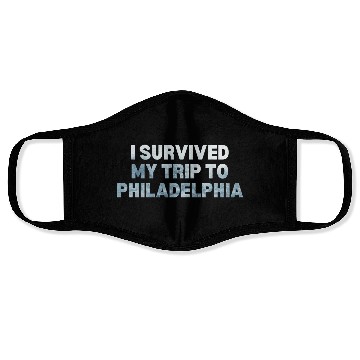 Discover My Trip Traveler Vacation Philadelphia Face Masks