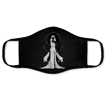 Discover Greek moon goddess Artemis Face Masks