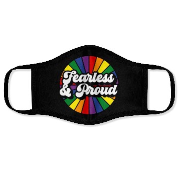 Discover Fearless Proud Pride Rainbow Face Masks