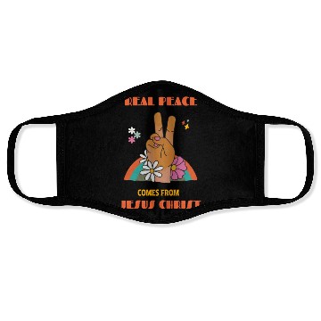 Discover Real Peace Comes From Jesus Christ Womens Face Masks