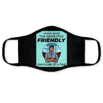 Discover Air Traffic Controller ATC Aviation Humor Flight Face Masks