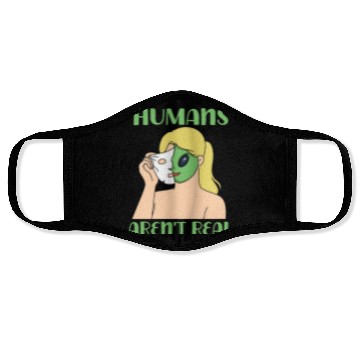 Discover "Humans Aren't Real", Funny Comic Space Alien Face Masks