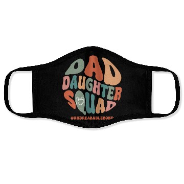 Discover Dad daughter squad, Fathers day Face Masks