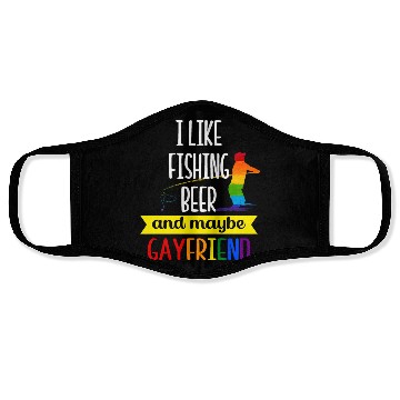Discover I like my Fishing Beer Gayfriend Pride Month Pride Face Masks