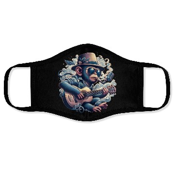 Discover Rock 'n' Roll Monkey - Bold and Musical Face Masks