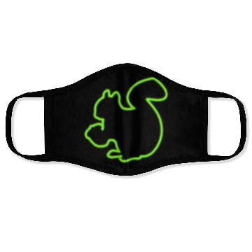 Discover Neon Sign Squirrel Animal Lover Chipmunks Symbol Face Masks