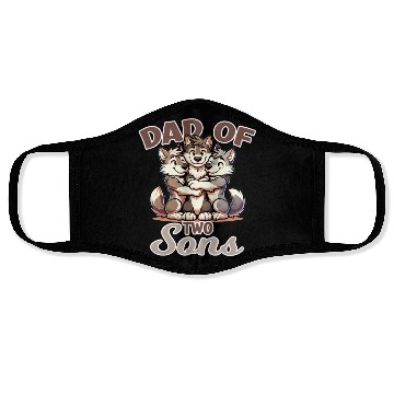 Discover Strong Wolf with Wolf Child for a Dad Face Masks