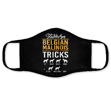 Discover Funny Belgian Malinois Dog Training Face Masks
